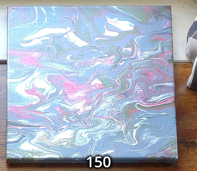 An 12x12 paint pour piece